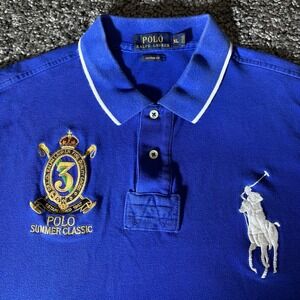 Polo Ralph Lauren Polo Shirt Mens XL Rugby Crest Big Pony Summer Classic Soccer